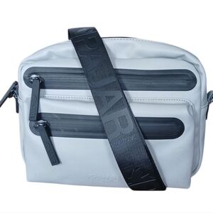Pajar Grey and Black Rubberized Camera Crossbody with Minimalist Design